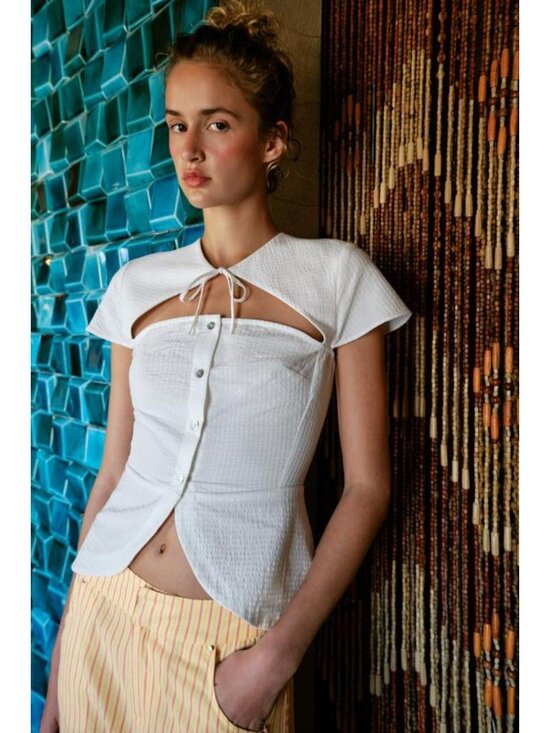 Zara Tops - ZARA BOW CUT-OUT TOP